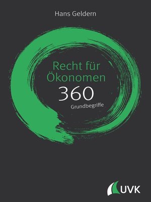 cover image of Recht für Ökonomen